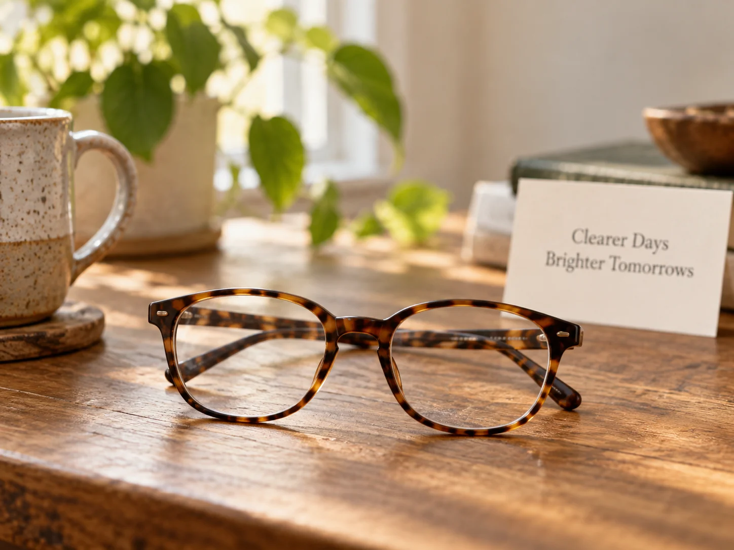 Tortoiseshell eyeglasses ready to be donated